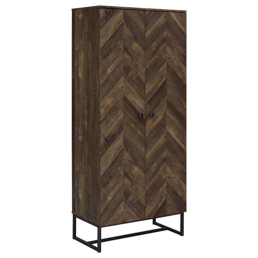 Carolyn - 2 Door Engineered Wood Accent Cabinet - Rustic Oak CoasterEveryday