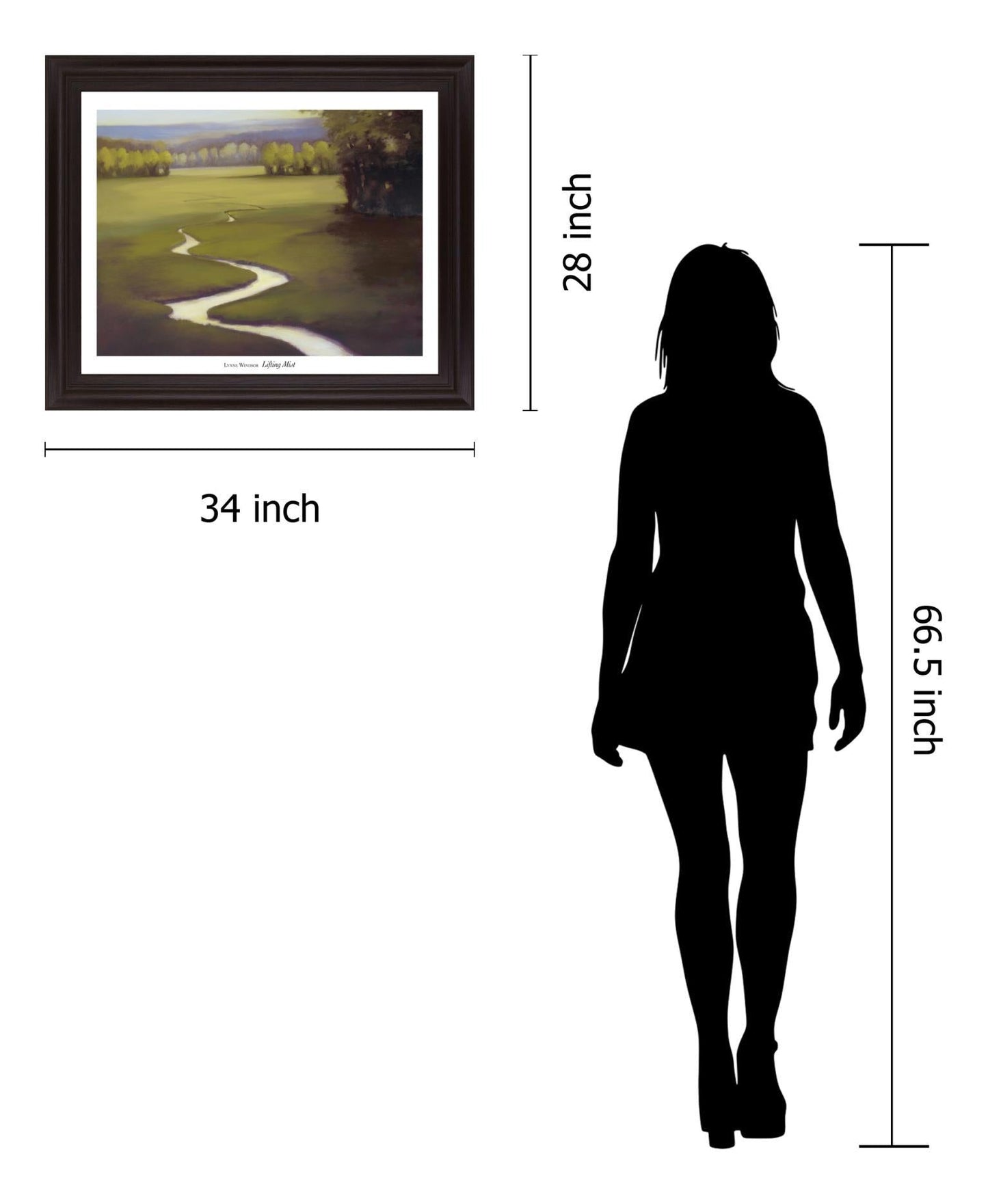 Golden Meadow Path - 28" x 34" Framed Wall Art Classy Art