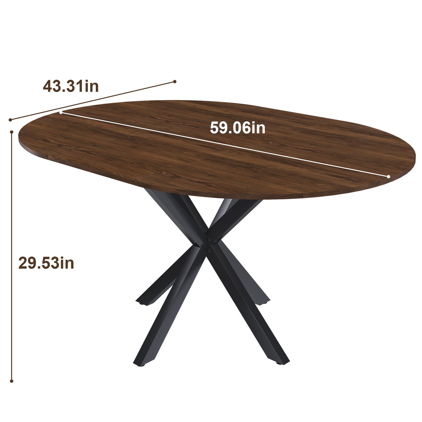 Round Dining Table With Extendable Blades, X Base Home Essentials