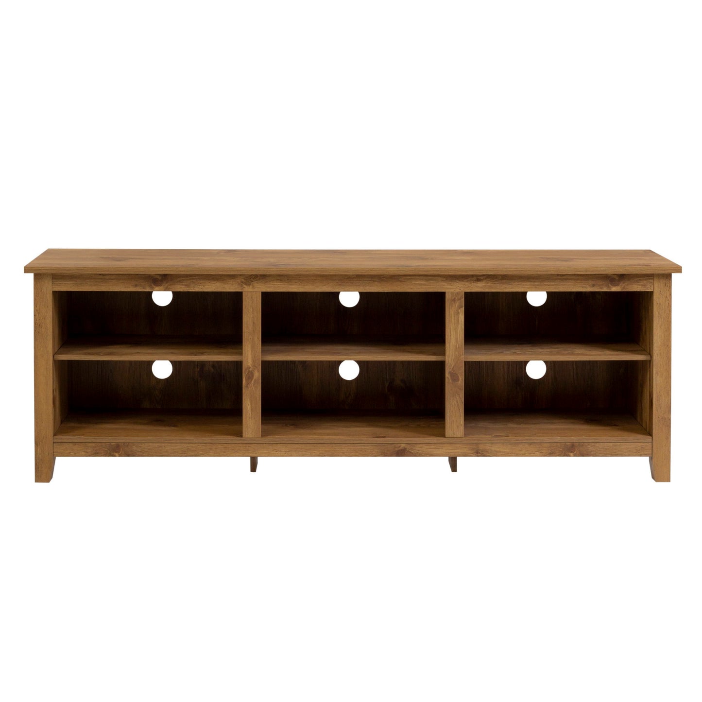 Modern Transitional 3 Shelf Open Storage 70" TV Stand For 80" TVs Walker Edison