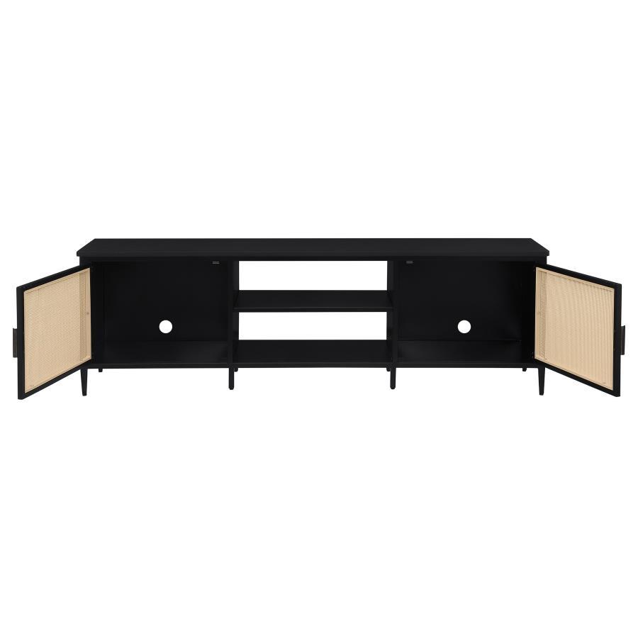 Amherst - 70" 2-Door Metal TV Stand Media Console - Black Coaster Fine Furniture