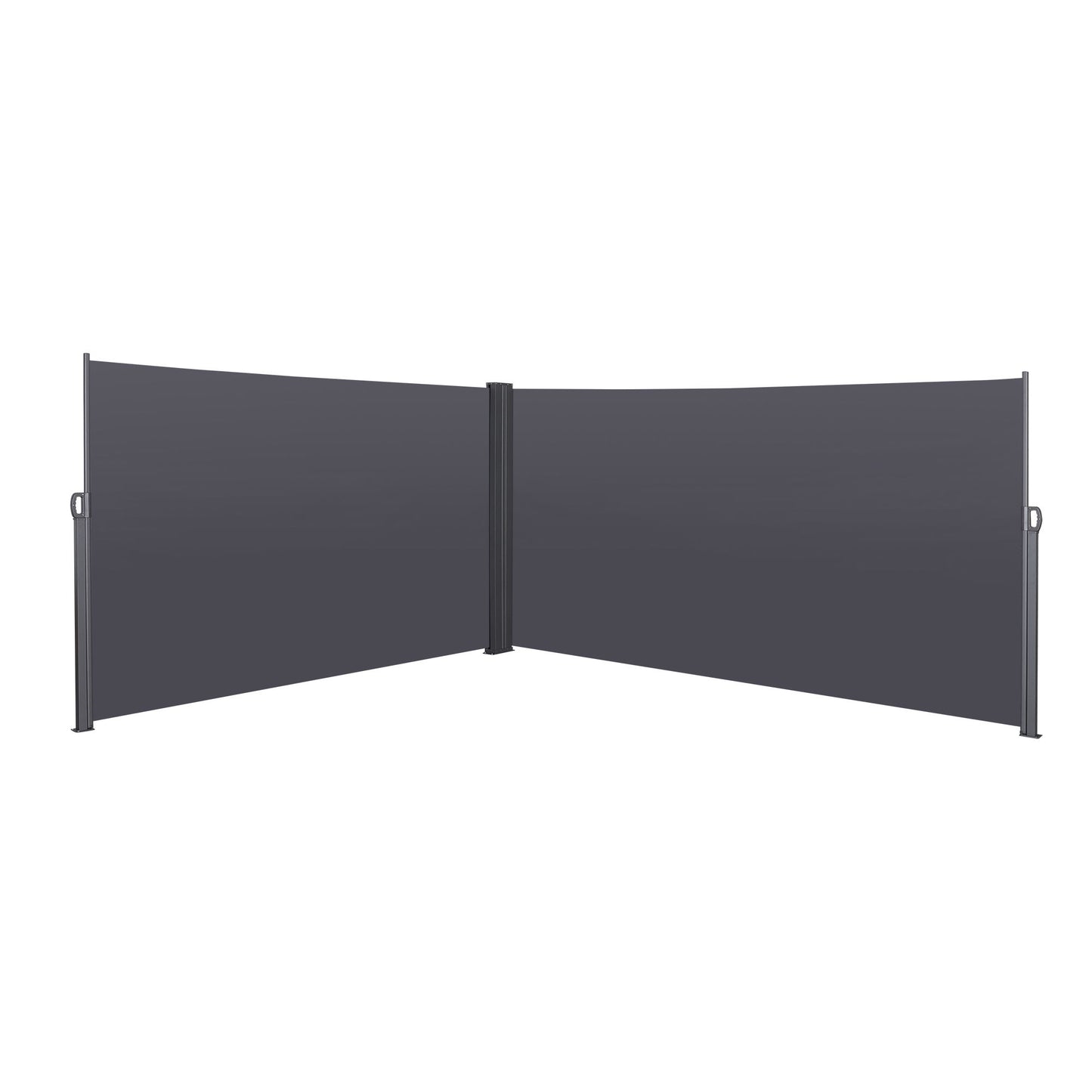 Retractable Side Awning, Waterproof & UV-Resistant, Privacy Screen Divider Roll Up Balcony - Gray Daily Nest