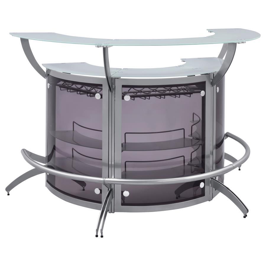 Dallas - 3-Piece Curved Freestanding Home Bar Cabinet CoasterEssence