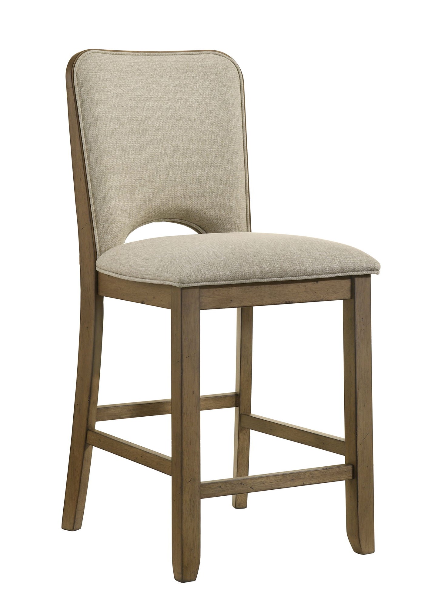 Cockrell - Counter Height Chair (Set of 2) - Light Brown / Beige Crown Mark
