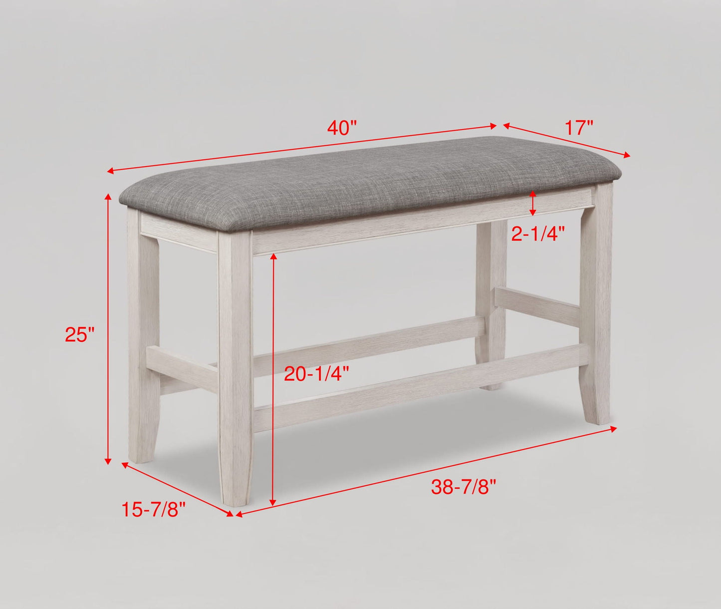 Fulton - Counter Height Bench Crown Mark