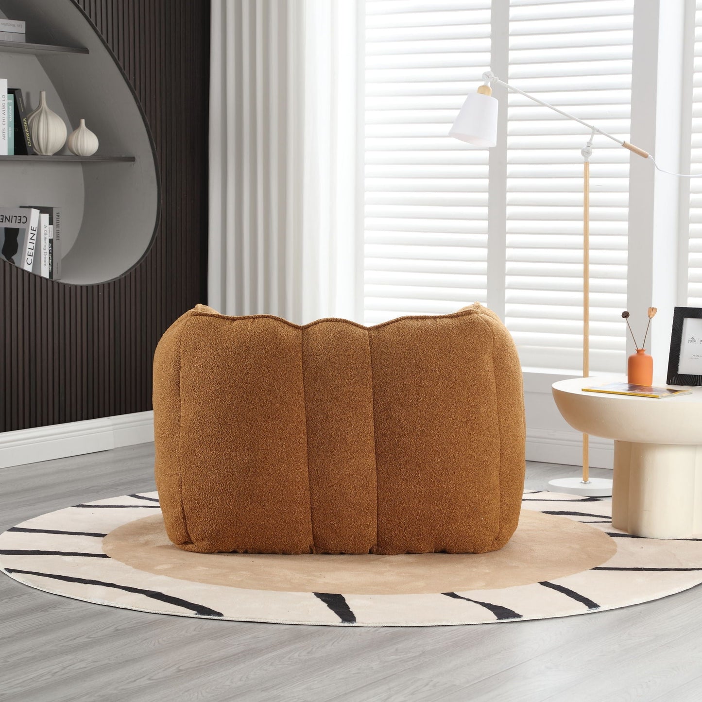 Soft Chenille Bean Bag Chair With High Resilient Foam Home Essentials