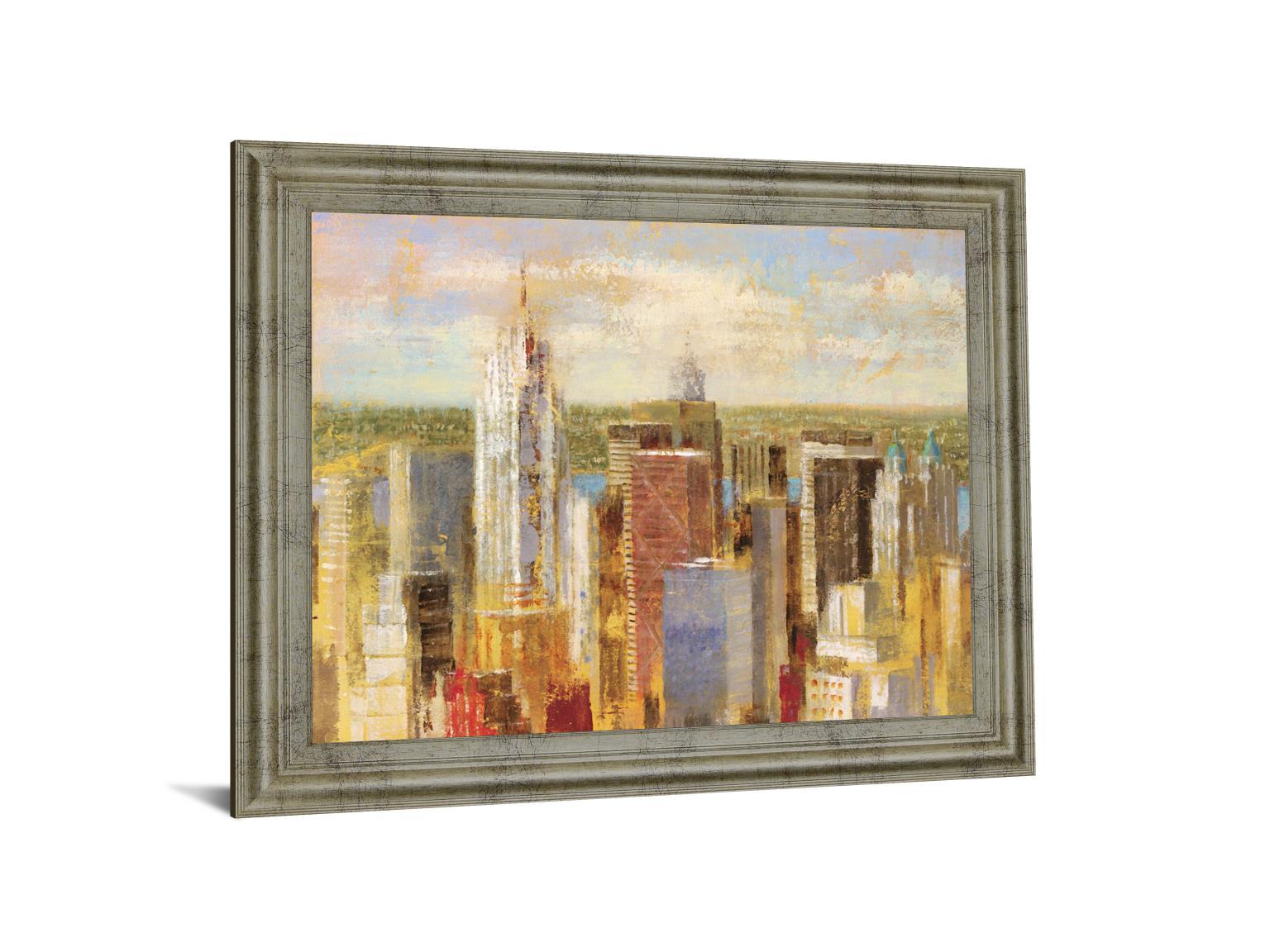 Sunlit Skyline - 28" x 34" Framed Wall Art Classy Art