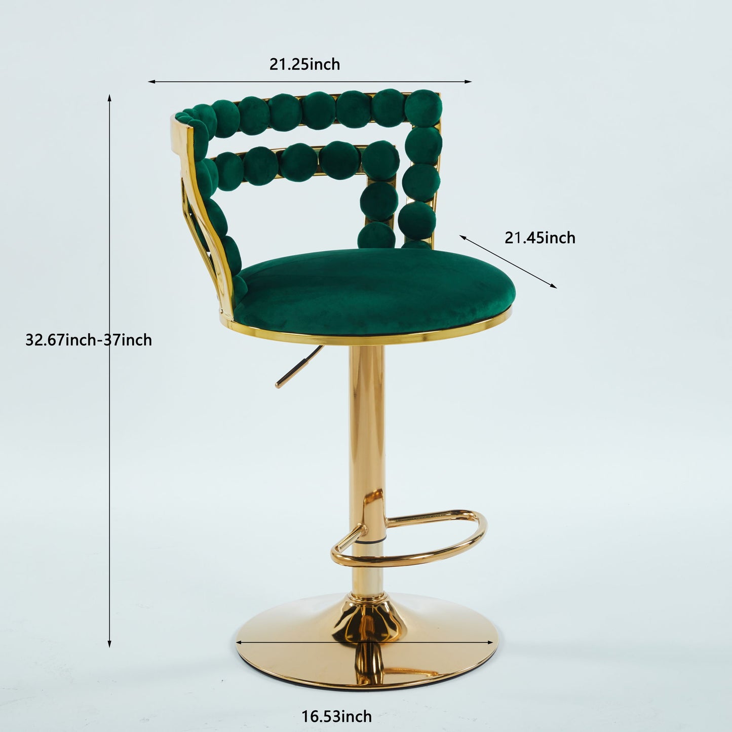 Modern Bar Chair With Iron Tube Legs, Soft Cushions And Comfortable Backrest, Suitable For Dining Room, Living Room, Cafe, Hairball Back, Bar Stool Home Essentials