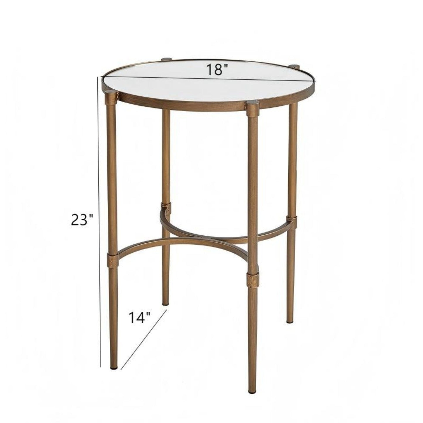 Bedford - Oval Mirror Accent Table - Antique Bronze JLA