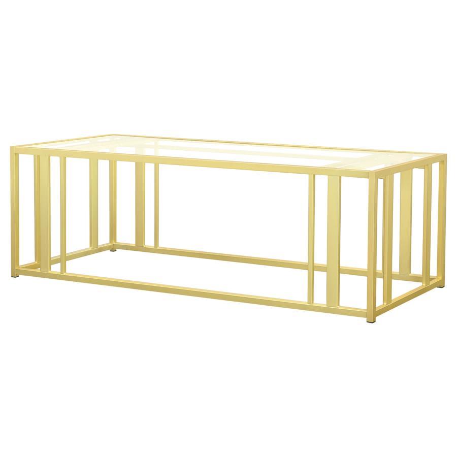 Adri - Rectangular Glass Top Coffee Table Coaster Fine Furniture