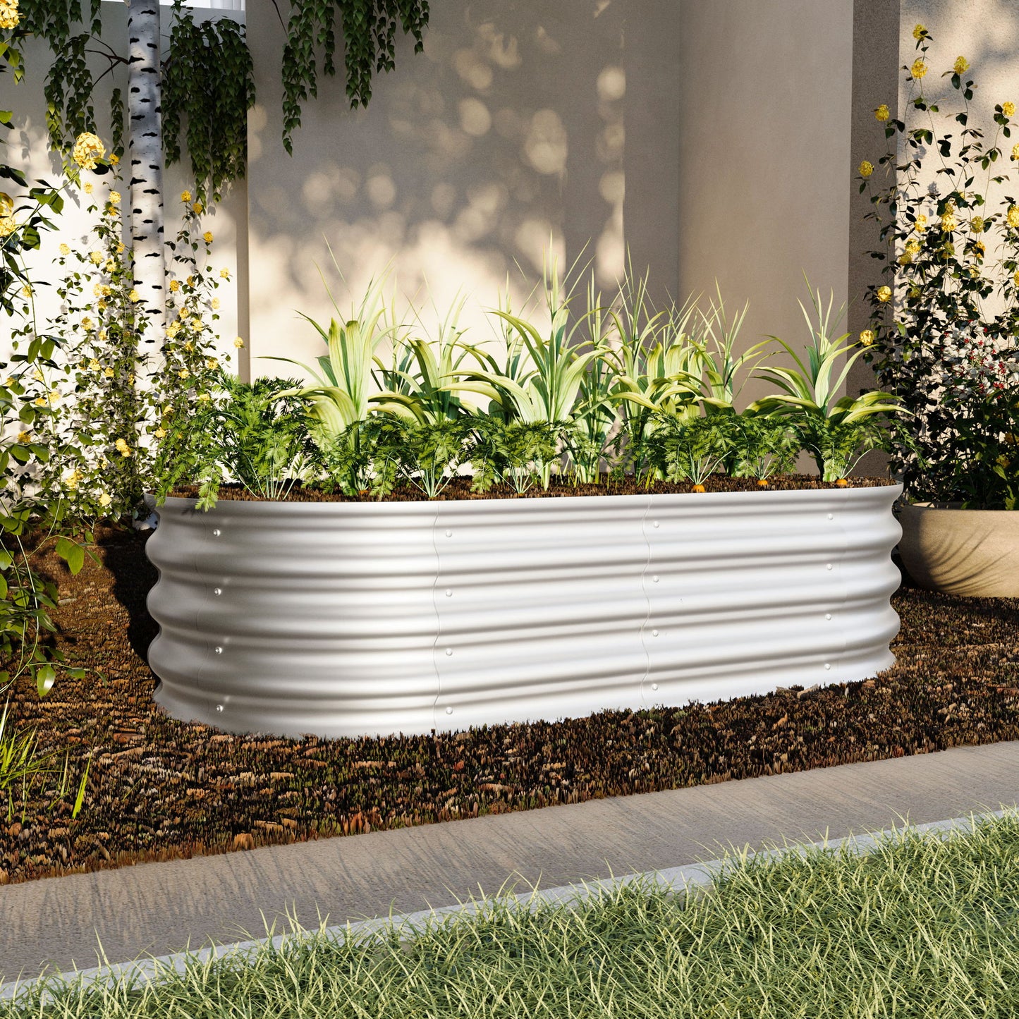 Heavy Duty Galvanized Raised Garden Bed Kit For Vegetables, Flowers & Herbs Daily Nest