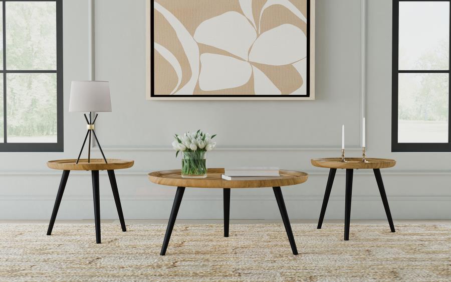 Zoe - Mango Wood Coffee Table Set Coaster Fine Furniture