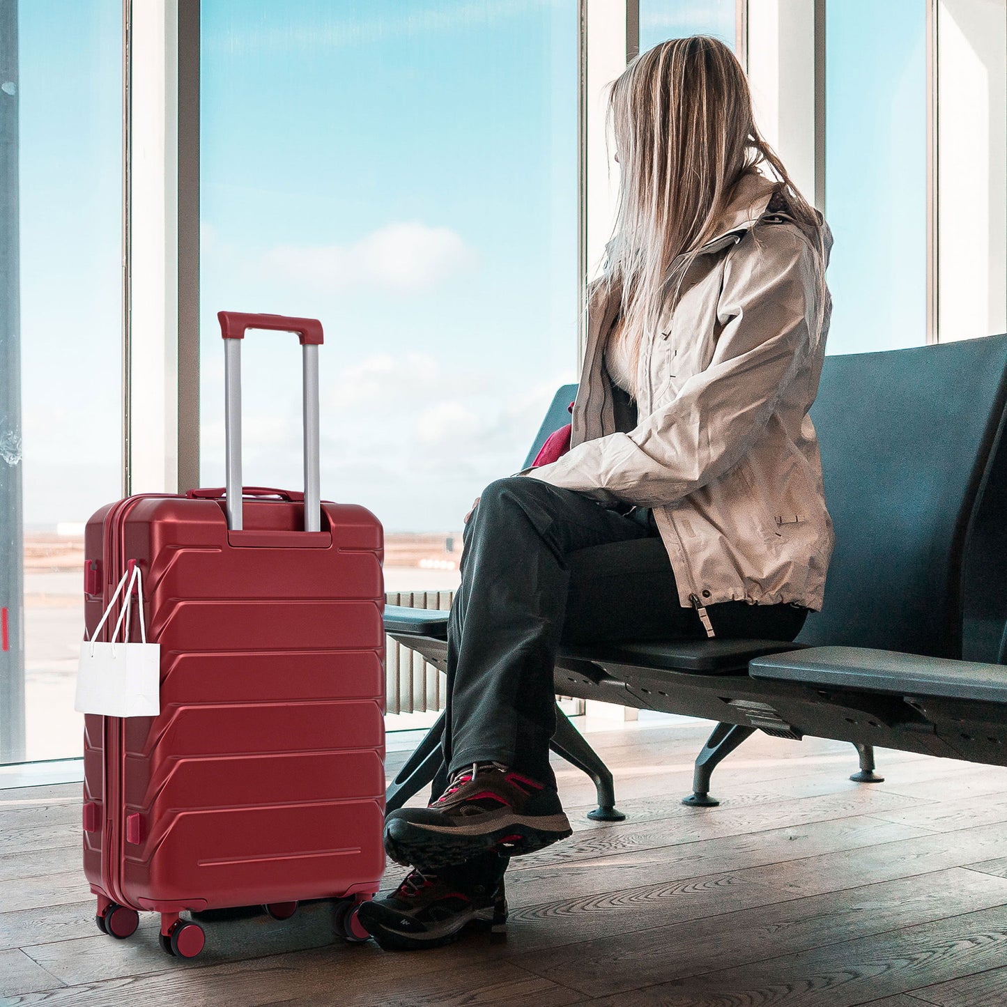 3 Pieces Set 20" / 24" / 28" Spinner Wheel Luggage With Combination Lock Daily Nest
