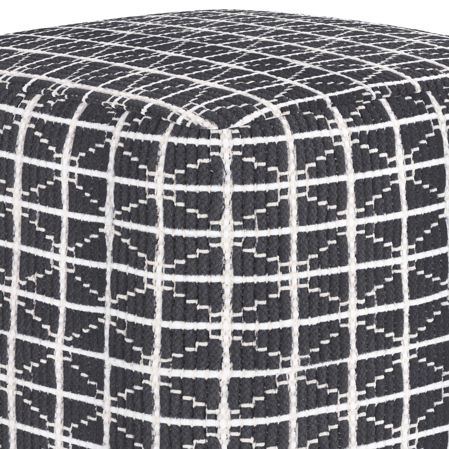 Noreen - Upholstered Square Pouf Simpli-Home