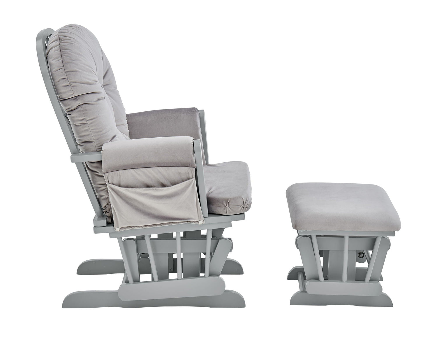 Mason - Glider And Ottoman Gray Wood Suite Bebe