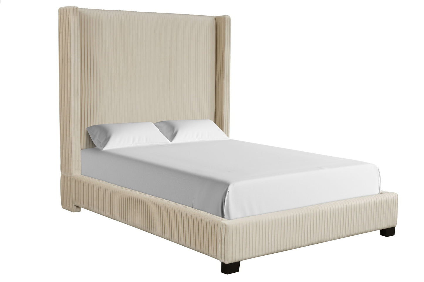 Upholstered Bed, Space-Saving Design Bernards Furniture