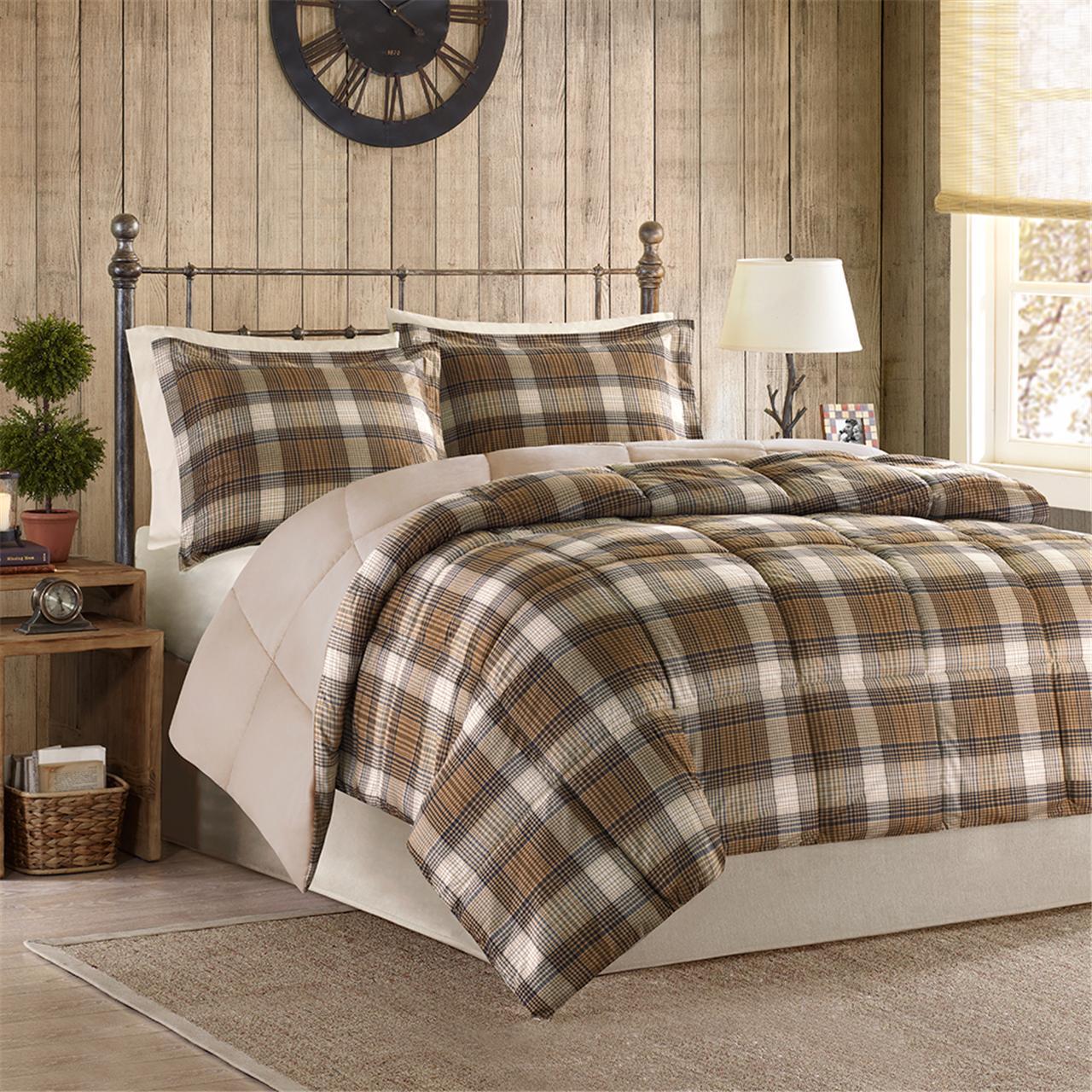 Lumberjack - Twin Classic Quilting Reverse Down Alternative Comforter Set - Multi Woolrich