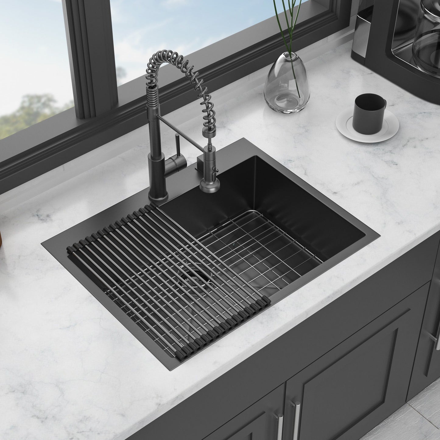 Topmount Kitchen Sink 16 Gauge, Single Bowl Daily Nest