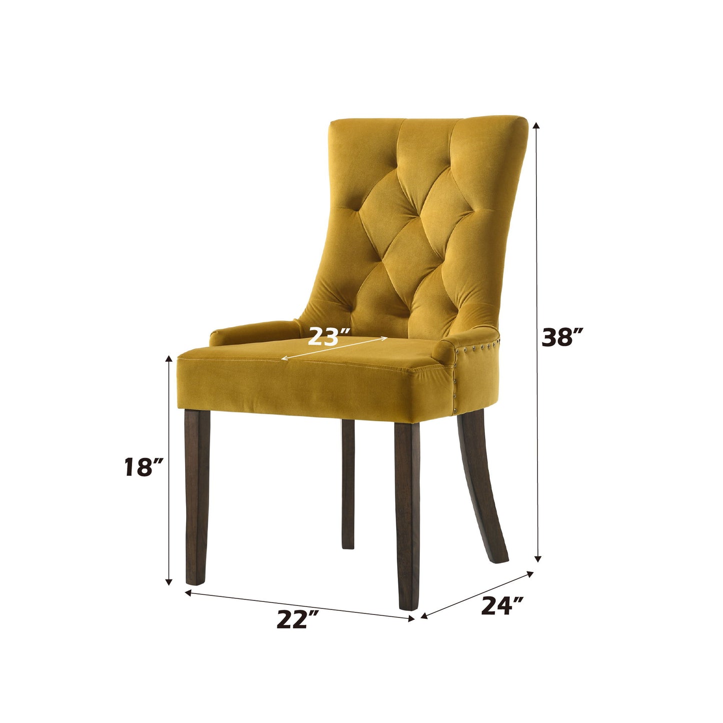 Farren - Velvet Side Chair (Set of 2) Acme