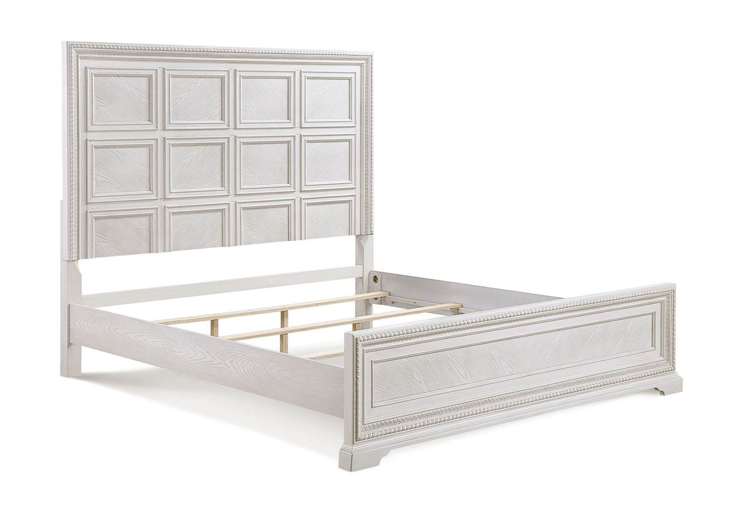 Alexandria - Queen Panel Bed- White Crown Mark
