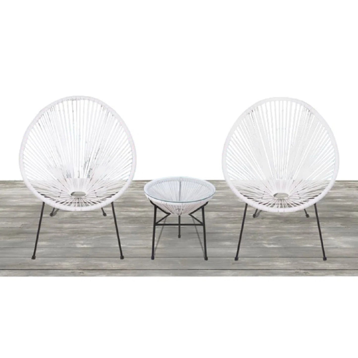 Outdoor Conversation Set With Ergonomic Lounge Chairs And Tempered Glass Table LSI Patio Furniture