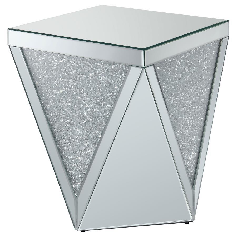 Amore - Square Mirrored Acrylic Crystal Table CoasterElevations