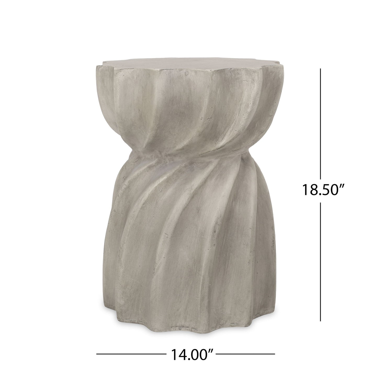 Modern Canis Side Table Outdoor Use - Gray Noble House