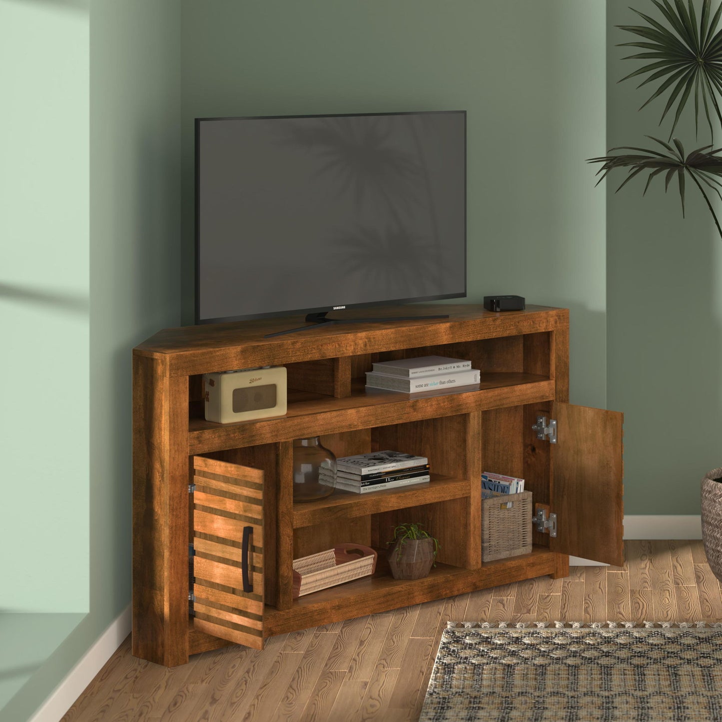 Sausalito - Corner TV Console - Brown Legends