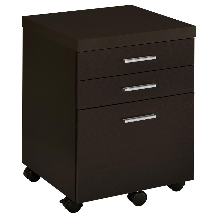 Skeena - 3-Drawer Mobile Office Cabinet CoasterEveryday