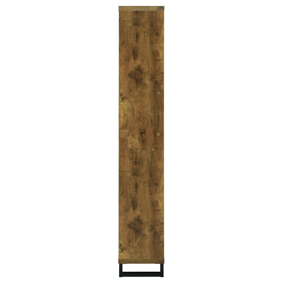 Delwin - 6-Shelf Bookshelf - Rustic Nutmeg CoasterEveryday