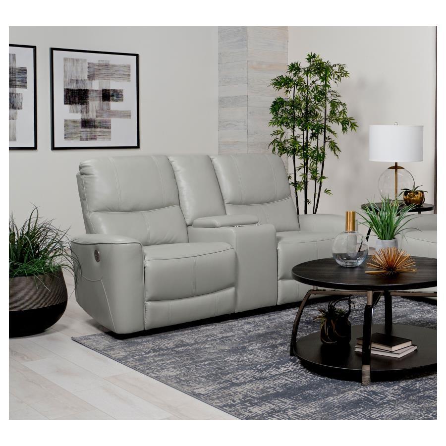 Greenfield - Upholstered Power Reclining Loveseat Coaster Fine Furniture