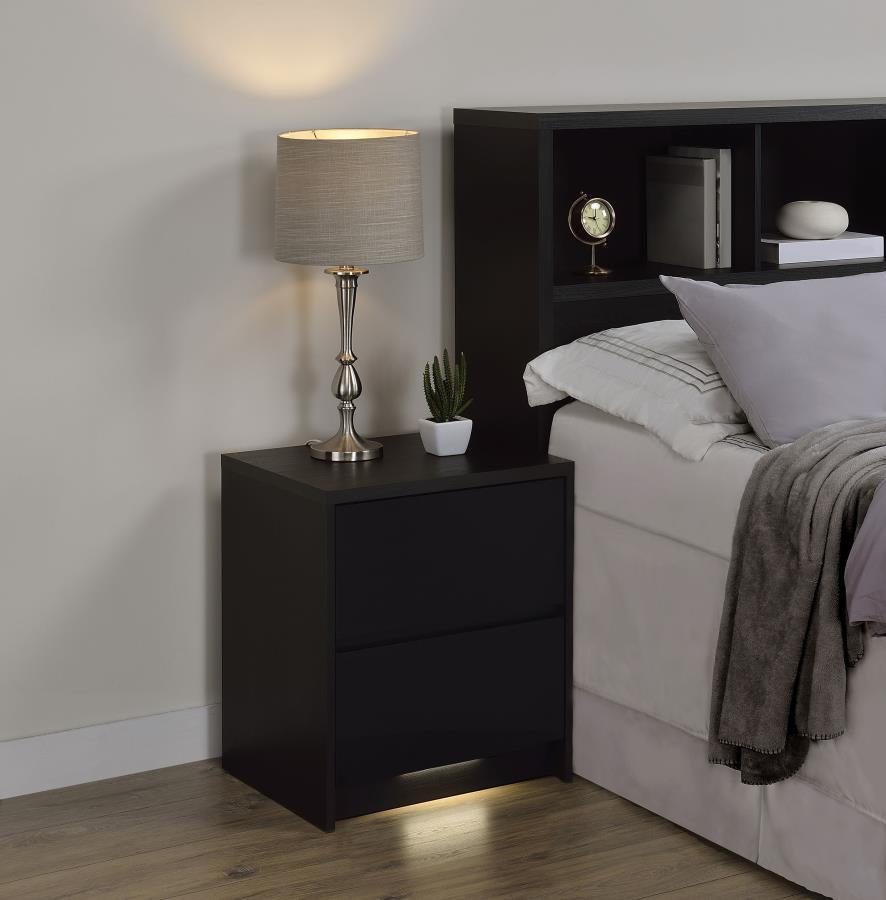 Westpark - 2-Drawer Nightstand LED Lights And USB Coaster Fine Furniture