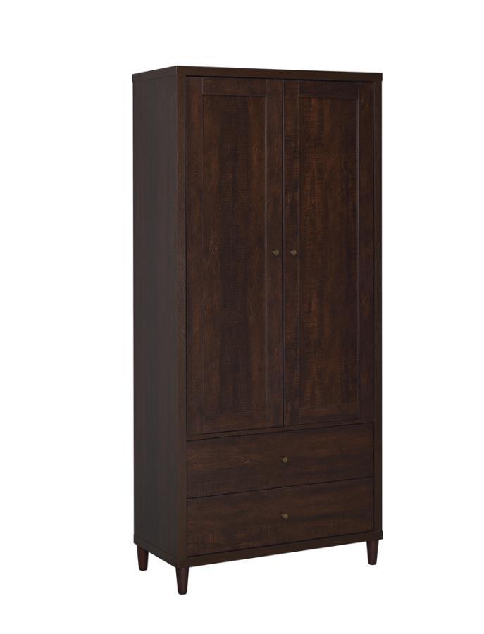 Wadeline - 2 Door Tall Accent Storage Cabinet - Rustic Tobacco CoasterEveryday