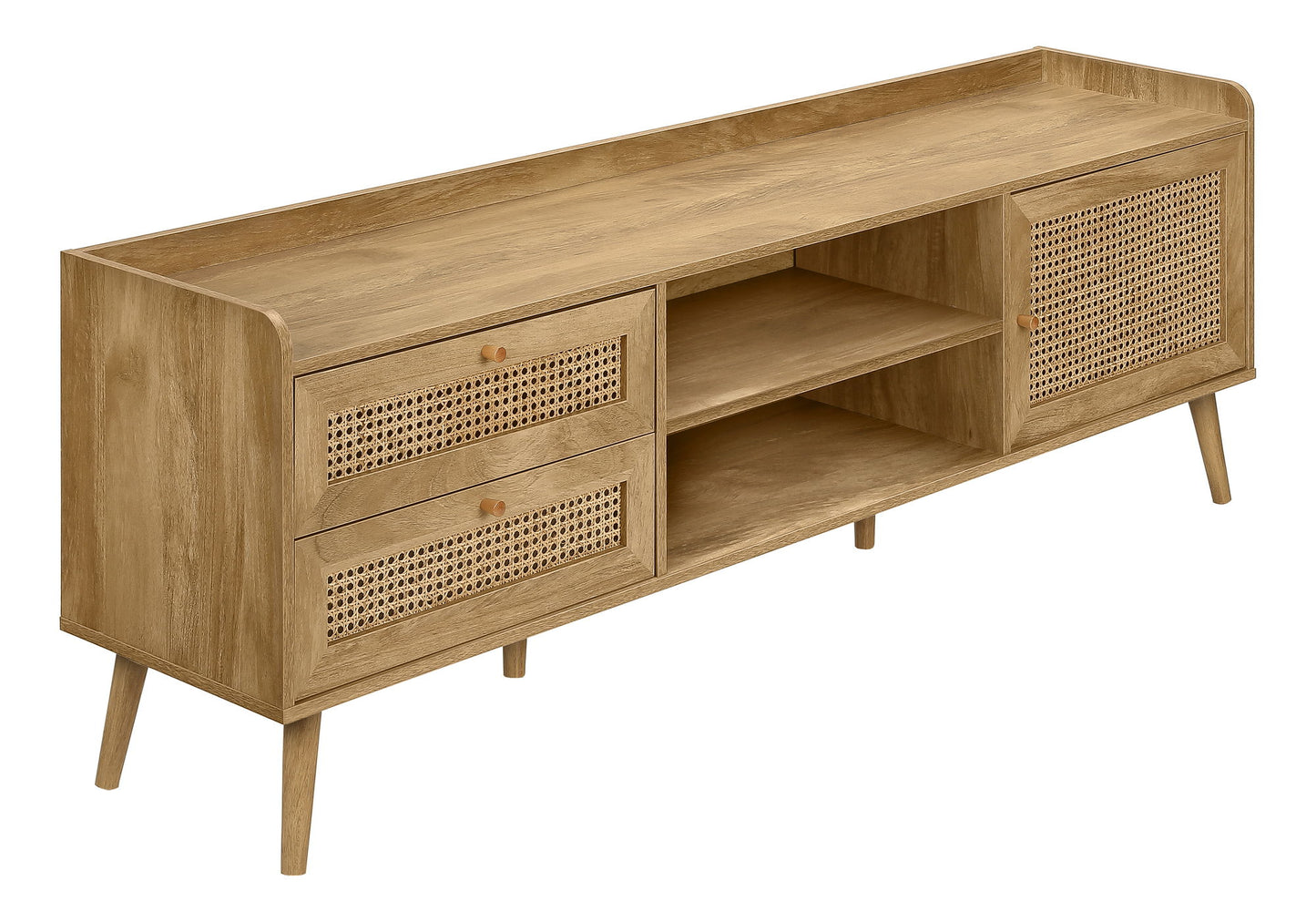TV Stand, Console, Media Entertainment Center, Storage Cabinet, Transitional 8th Street