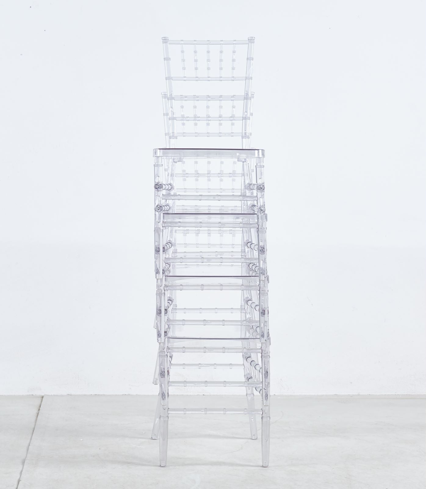 Welding Chair, Dining Chair, Plastic Seat (Set of 4) - Transparent Home Essentials