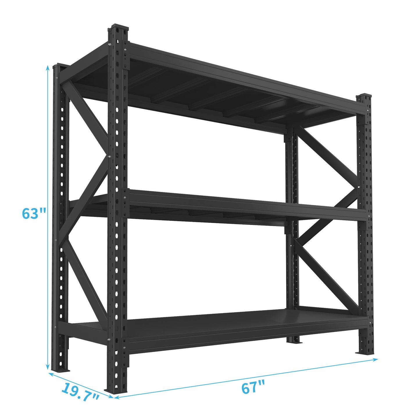 3 Tier Industrial Shelving Rack Daily Nest