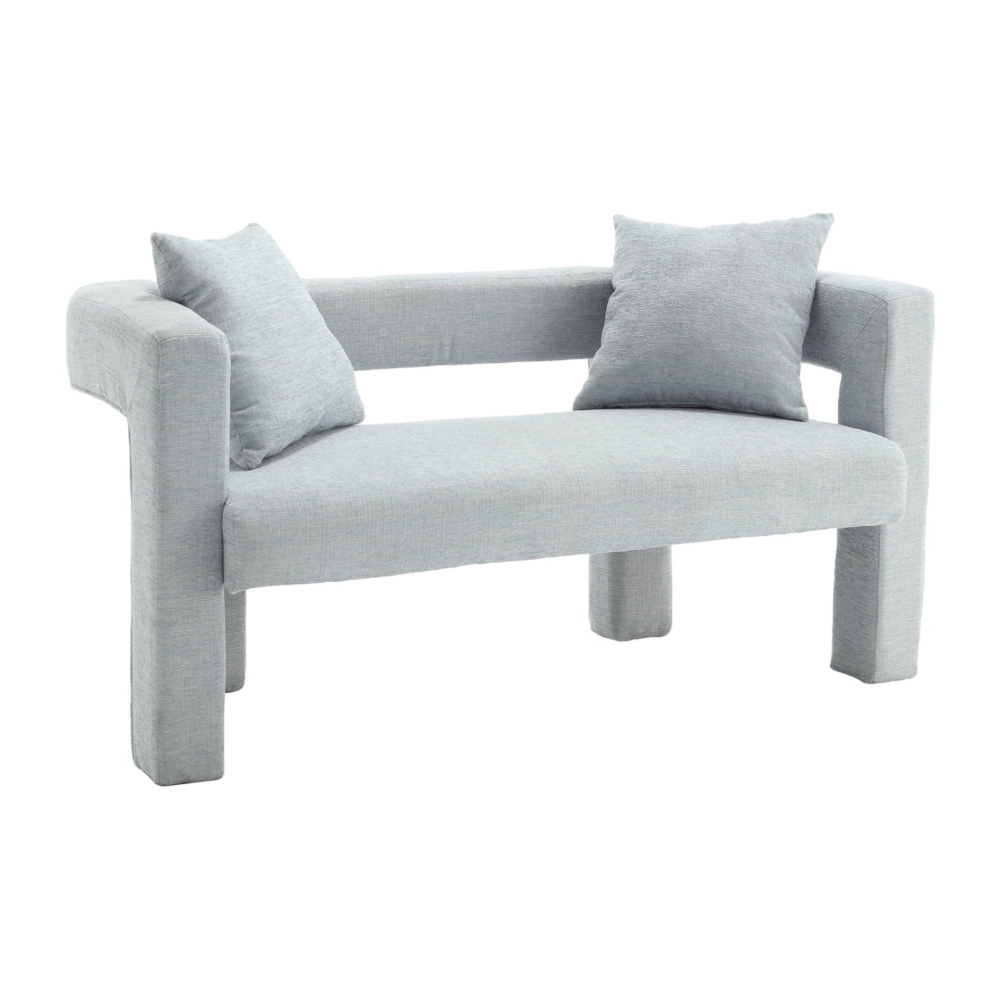 Modern Chenille Loveseat Sofa, Comfy Upholstered 2 Seater Home Essentials