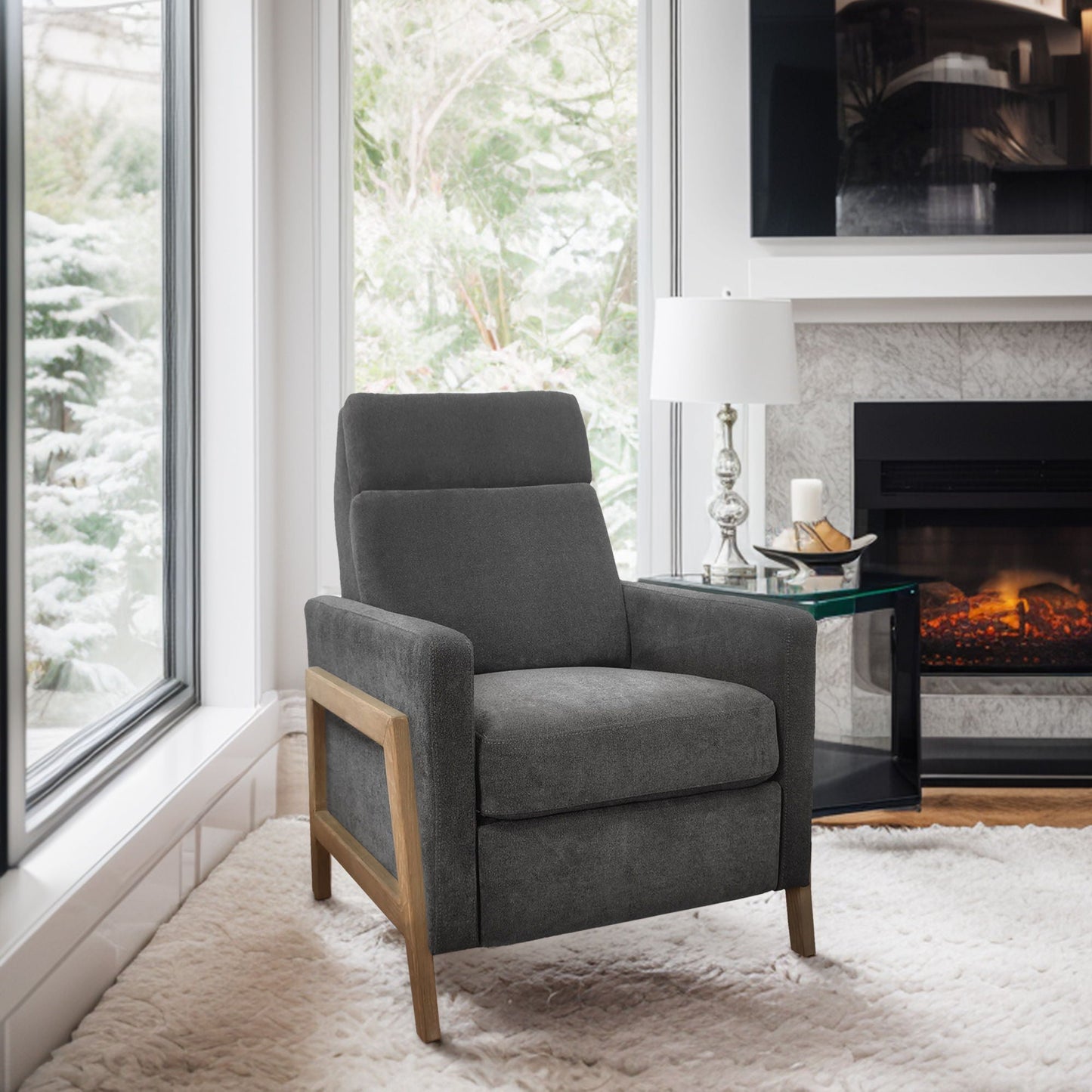 Luna - Recliner With Frame - Gray Chapel Hill