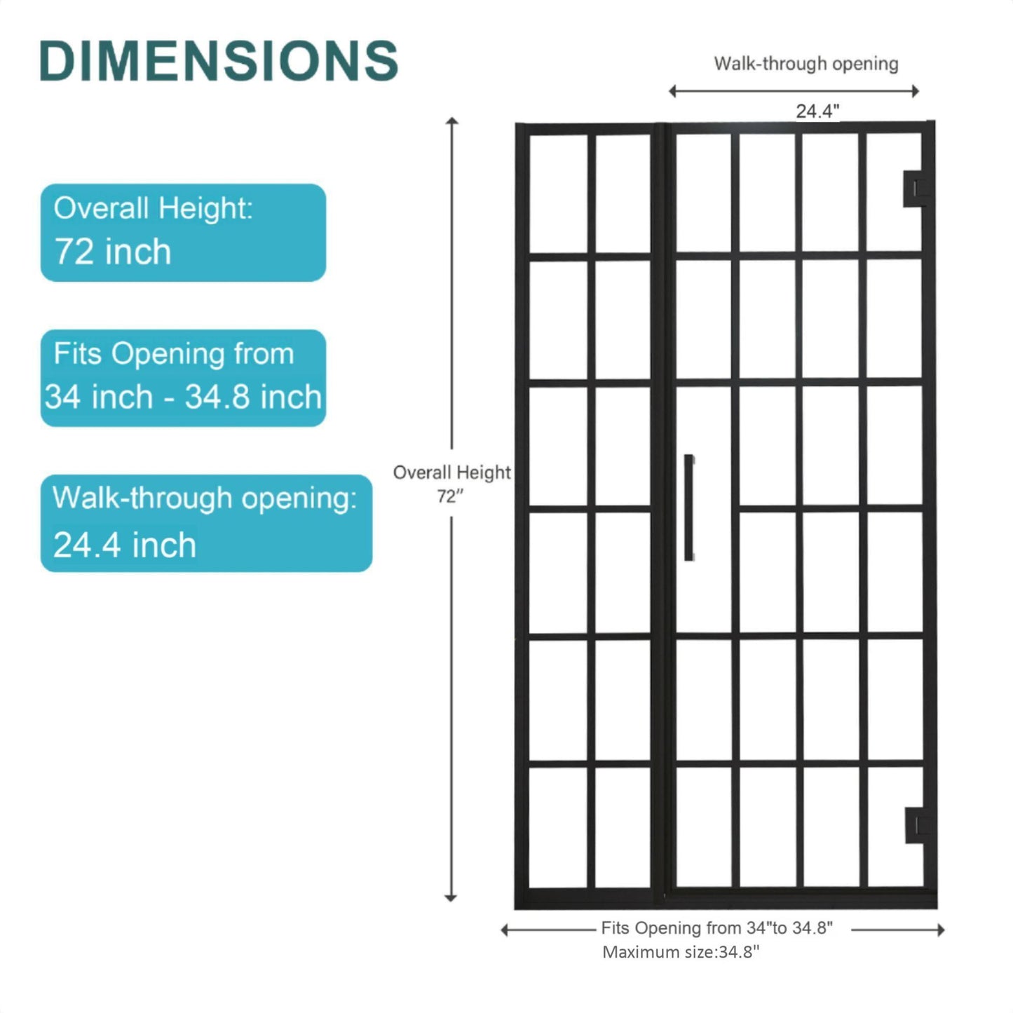 Frameless Pivot Shower Door With Pattern Glass, Open Entry Design Daily Nest