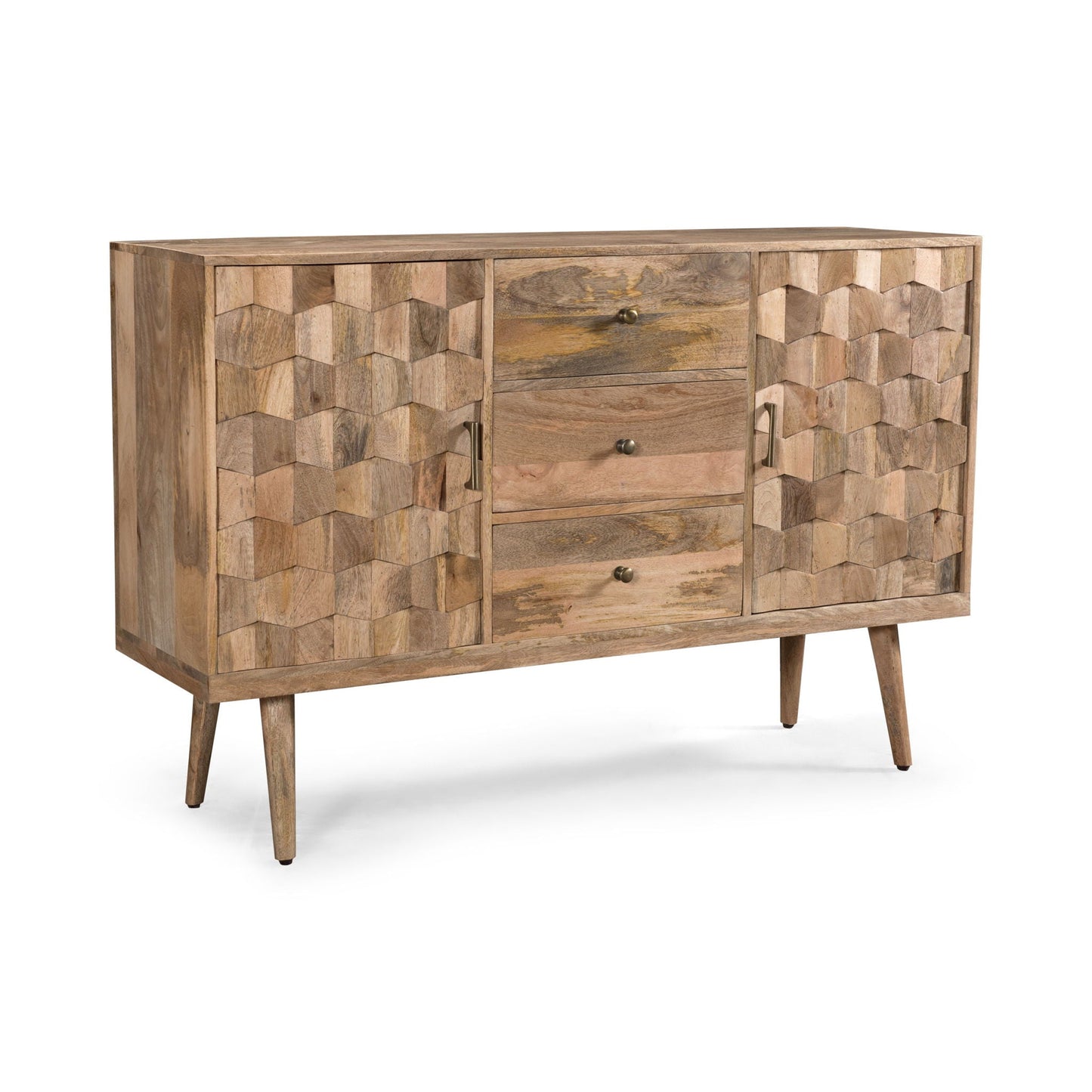 3 Drawer Sideboard With 2 Doors (KD Legs) - Natural Noble House