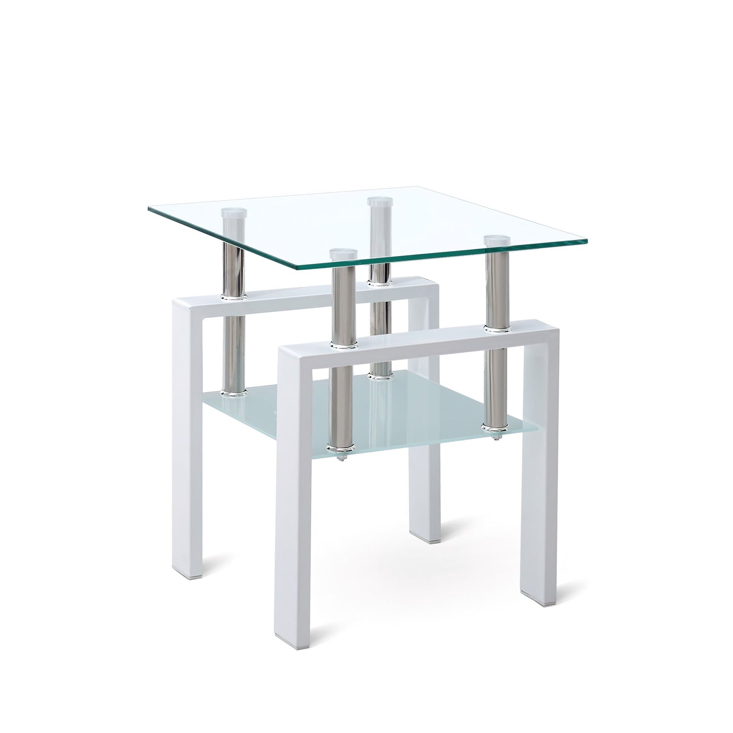 Tempered Glass Table With Storage Home Essentials