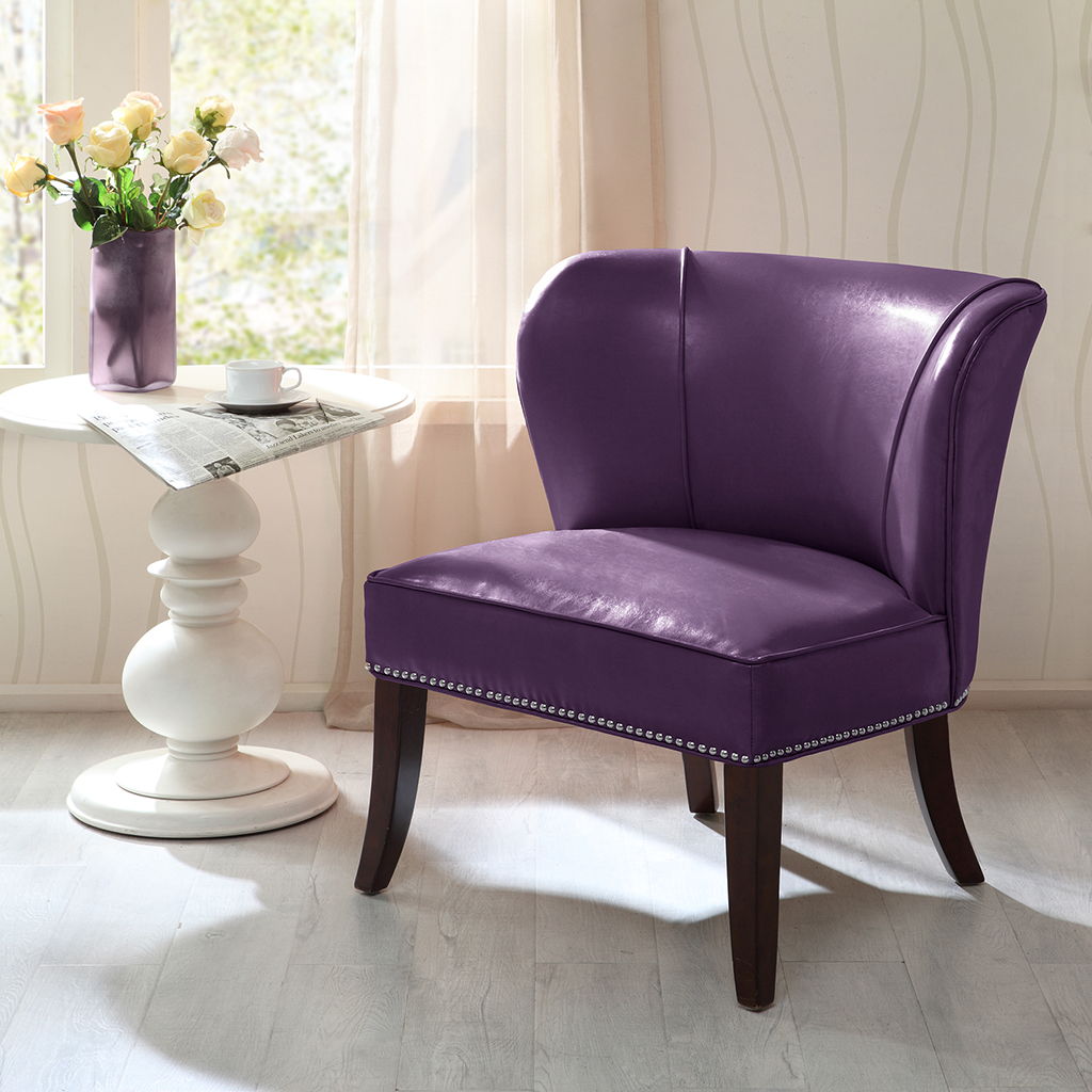 Hilton - Armless Accent Chair - Purple Madison Park