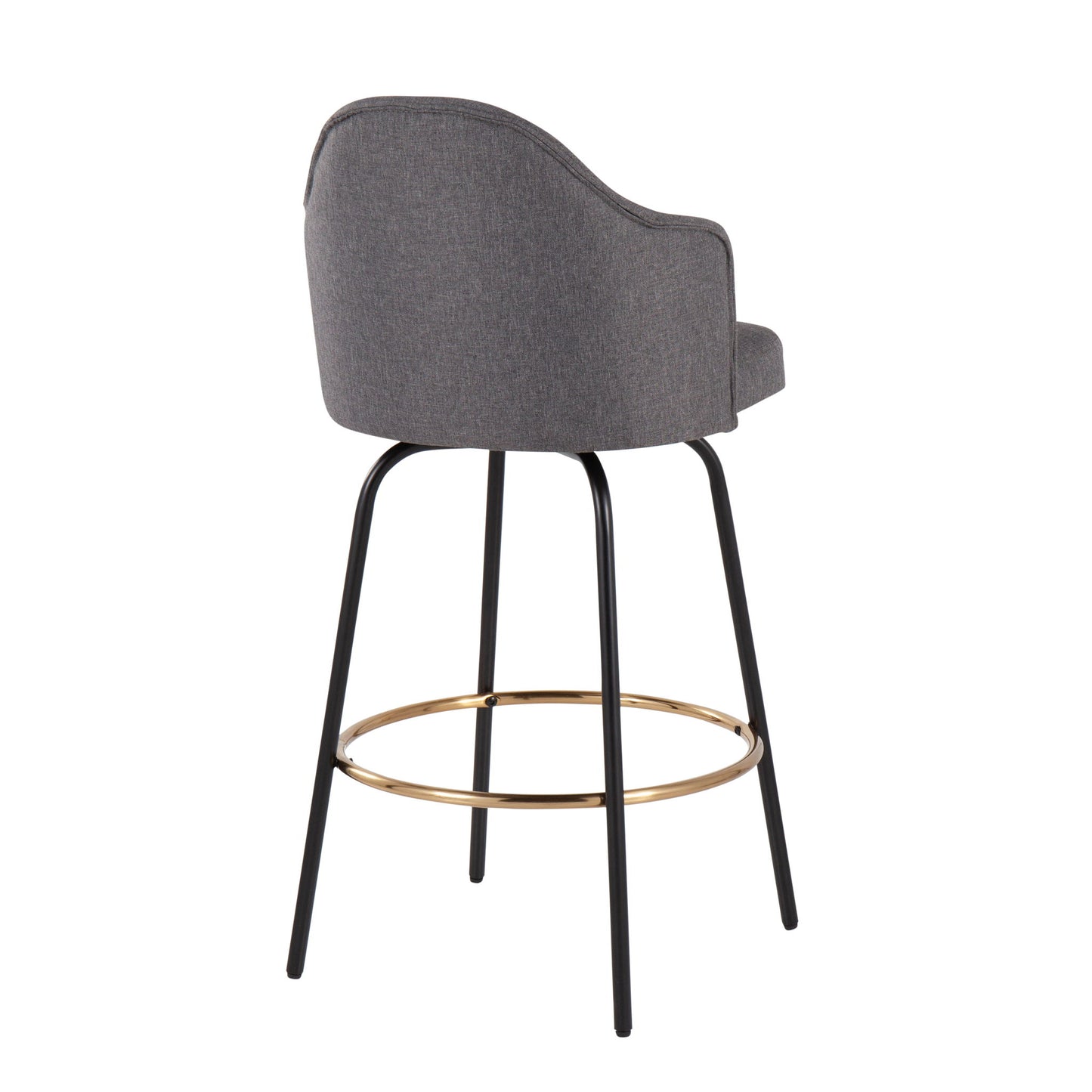 Ahoy - Contemporary Fixed Height Counter Stool Round Footrest (Set of 2) Lumi Source