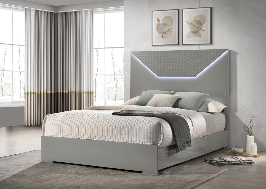 Ives - Panel Bed LED Headboard Coaster Fine Furniture