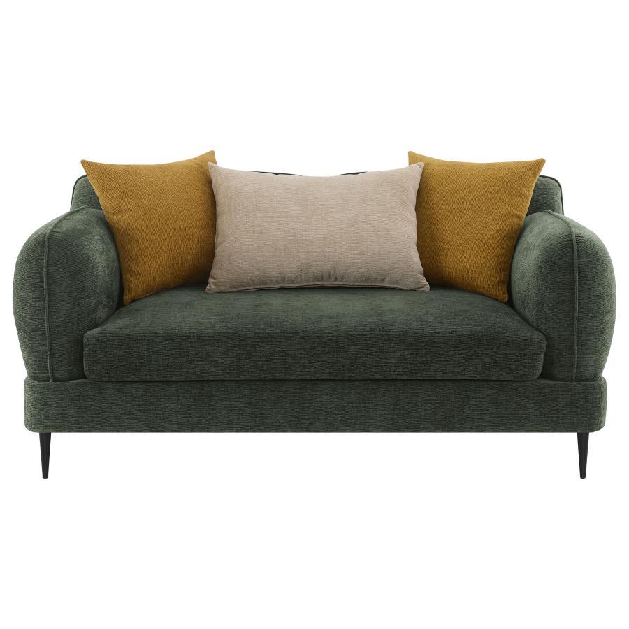 Jade - Chenille Upholstered Modern Track Arm Loveseat Coaster Fine Furniture