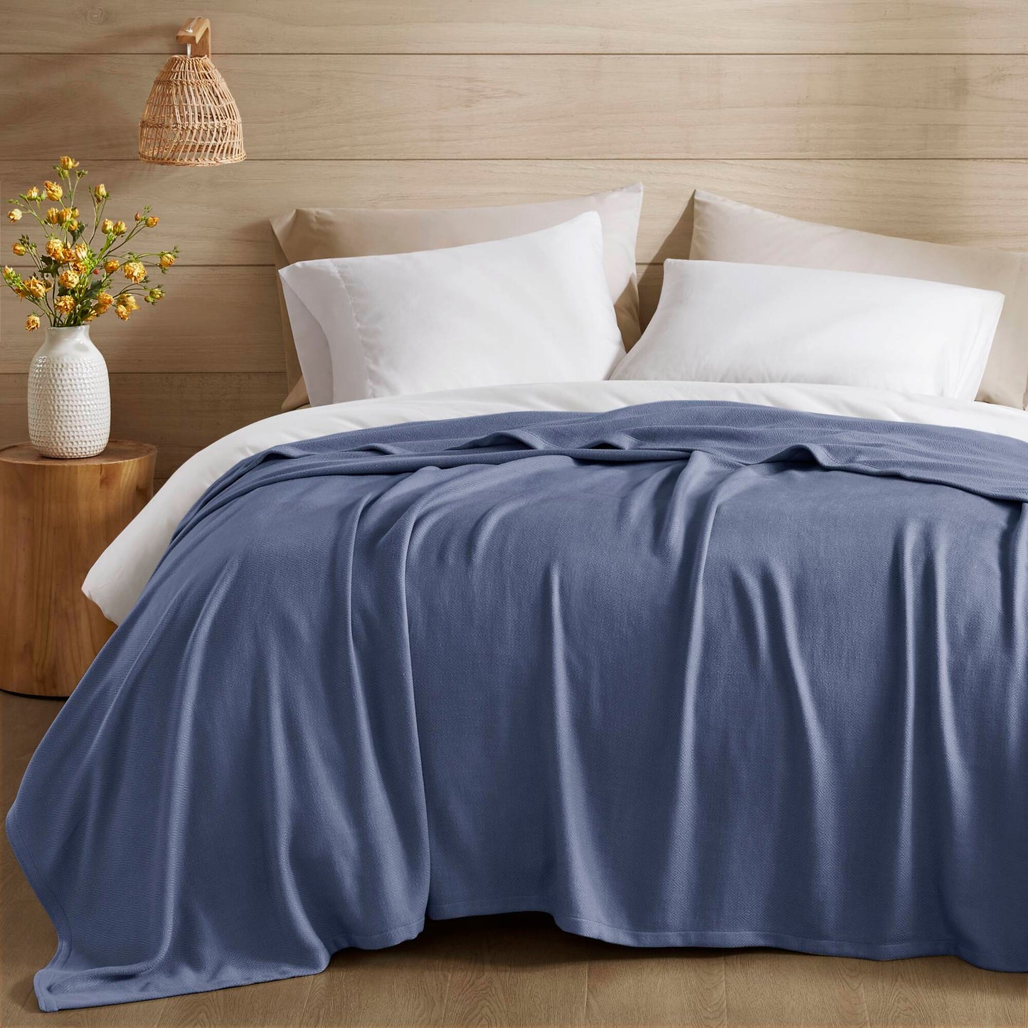 Bamboo Cotton - Full/Queen Rayon From Blanket - Navy Madison Park