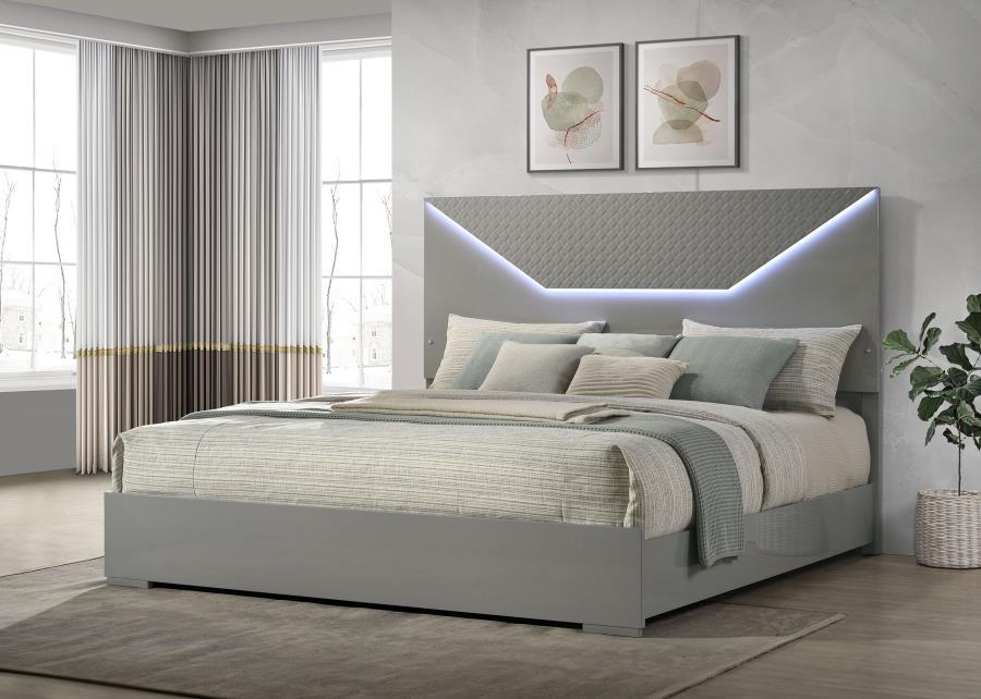 Ives - Panel Bed LED Headboard Coaster Fine Furniture