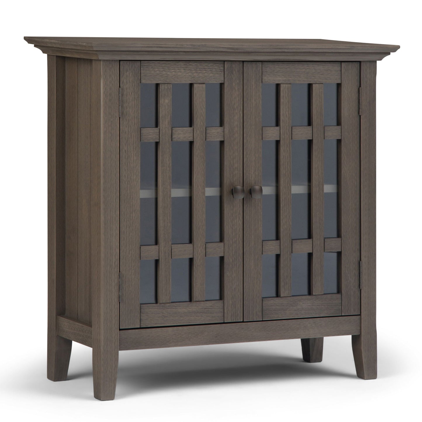 Bedford - Low Storage Media Cabinet - Farmhouse Gray Simpli-Home