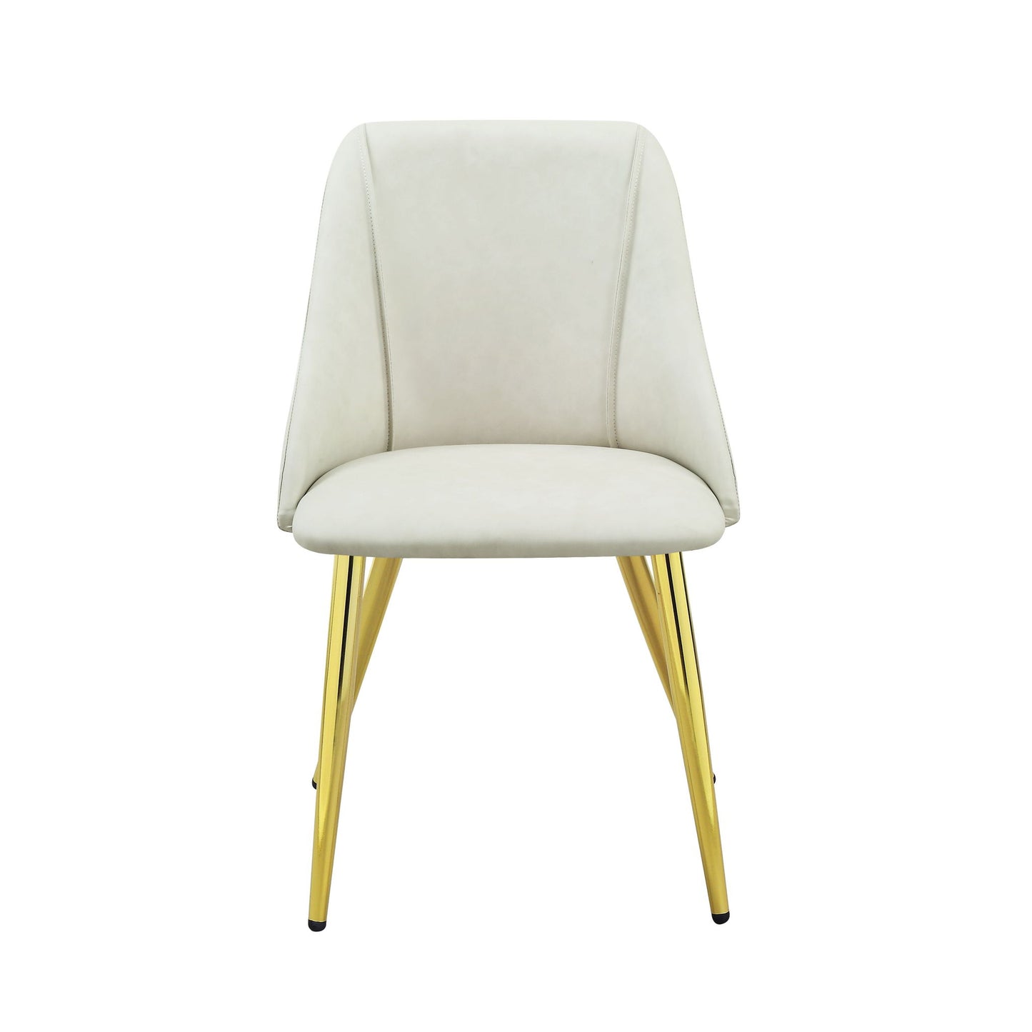 Gaines - Synthetic Leather Side Chair (Set of 2) - White Acme
