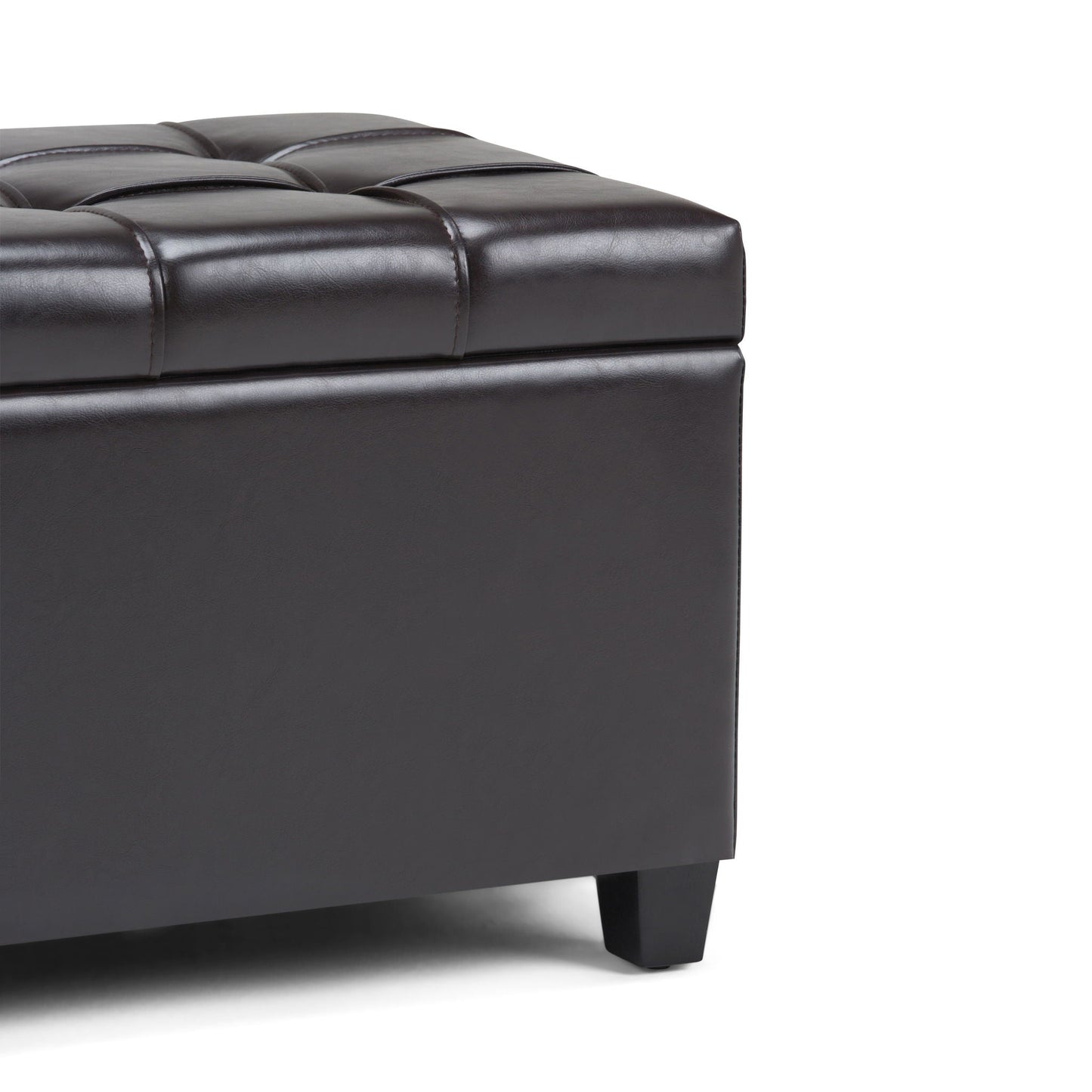Sienna - Upholstered Storage Ottoman Bench Simpli-Home
